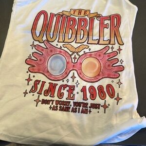 Harry Potter White Quibbler Graphic Tank Top